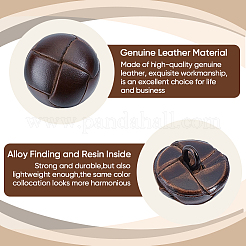16Pcs 1-Hole Cowhide Shank Buttons&nbsp;FIND-CY0002-04A