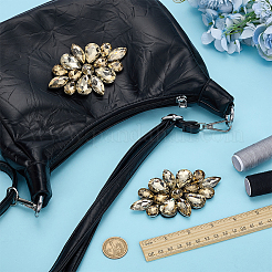 2Pcs Flower Glass Rhinestone Costume Accessories&nbsp;FIND-FG0004-81A