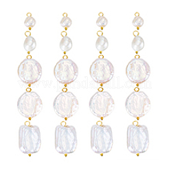 20Pcs 5 Style Natural Pearl Pendants&nbsp;PALLOY-PH01822