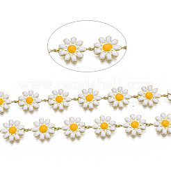 Brass Flower Link Chains&nbsp;CHC-N018-098H