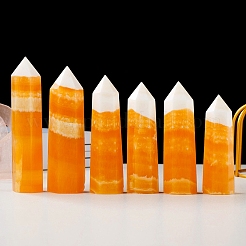 Point Tower Natural Calcite Home Display Decoration&nbsp;PW-WG93858-01