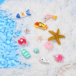 Ocean Theme Opaque Resin Cabochons&nbsp;RESI-CJC0012-06