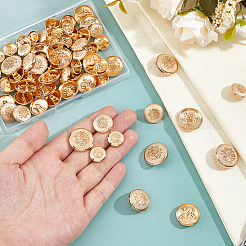 70Pcs 4 Styles Alloy 1-Hole Shank Buttons&nbsp;BUTT-FH0001-027