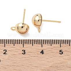 SHEGRACE Brass Stud Earring Findings&nbsp;XGR0024G-35G