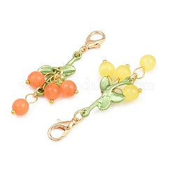 5Pcs Cat Eye Pendant Decorations&nbsp;HJEW-CP00058