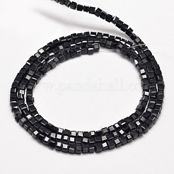 Faceted Cube Glass Beads Strands&nbsp;EGLA-J133-C01