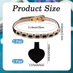 1 Bag PU Imitation Leather Anti-Loose High-heeled Shoe Laces&nbsp;AJEW-CP0011-80B