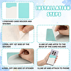 10Pcs 5 Colors PU Leather Phone Back Adhesive Card Holder&nbsp;AJEW-SP0002-96