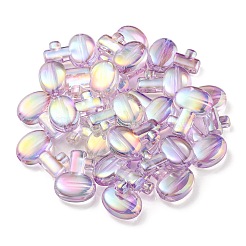 UV Plating Rainbow Iridescent Transparent Acrylic Beads&nbsp;OACR-C007-05B