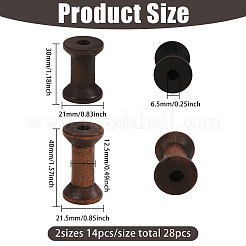 28Pcs 2 Styles Wood Thread Bobbins&nbsp;TOOL-GL0001-20