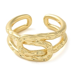Brass Open Cuff Rings for Women&nbsp;RJEW-Z070-07G-01