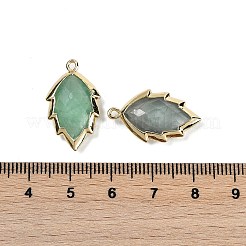 Natural Green Fluorite Faceted Leaf Pendants&nbsp;G-I375-04G-01
