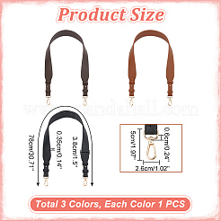 3Pcs 3 Colors PU Leather Bag Handles&nbsp;DIY-WR0003-14