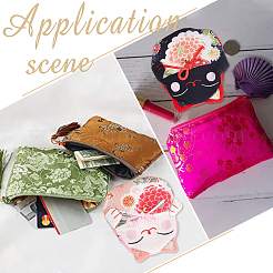 2Pcs 2 Colors Silk Wallets&nbsp;ABAG-WR0001-06