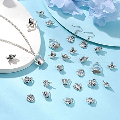 30Pcs 6 Styles Tibetan Style Alloy Charms&nbsp;TIBEP-YW0001-77