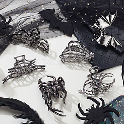 6Pcs 6 Styles Halloween Zinc Alloy Claw Hair Clips for Woman Girls Thick Hair&nbsp;PHAR-GA0001-03