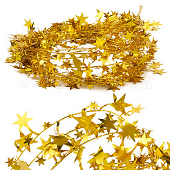 PVC Sparkly Star Metallic Garland with Iron Wire&nbsp;AJEW-TAC0034-08E