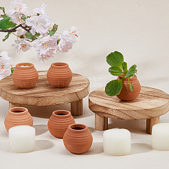 6Pcs Clay Pot Figurines Ornaments&nbsp;DJEW-FH0011-54
