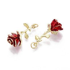 Brass Enamel Pendants&nbsp;KK-N268-86G