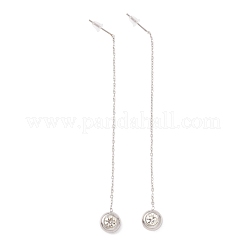 Crystal Rhinestone Half Round Dangle Stud Earrings&nbsp;EJEW-A067-15P