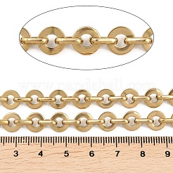 201 Stainless Steel Flat Round Link Chains Chains&nbsp;CHS-F024-08G
