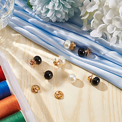 48Pcs 2 Colors Pearl Button Pins for Jeans&nbsp;BUTT-FG0001-38