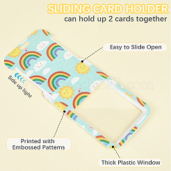 Plastic ID Card Sleeve with Polyester Lanyard Strap&nbsp;AJEW-WH20017-33F