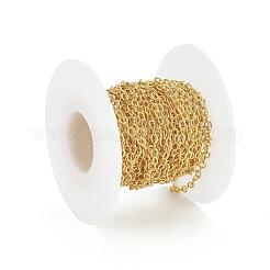 Soldered Brass Textured Cable Chains&nbsp;CHC-G005-01G