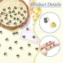 40Pcs Flower Alloy Rhinestone Cabochons&nbsp;MRMJ-CJ0001-28