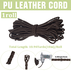 10M Round Imitation Leather Braided Cord&nbsp;WL-GF0001-32C-03