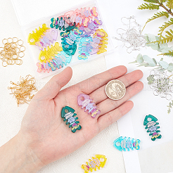 Fishbone Dangle Earrings DIY Making Kits&nbsp;DIY-OC0008-05