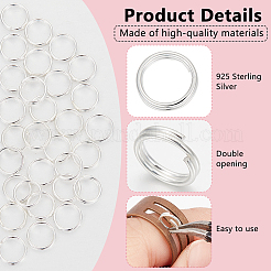 925 Sterling Silver Split Jump Rings&nbsp;FIND-BC0005-42B
