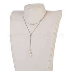 Adjustable 304 Stainless Steel Lariat Necklaces&nbsp;NJEW-JN02257
