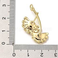 Rack Plating Brass Micro Pave Cubic Zirconia Pendants&nbsp;KK-I720-23G