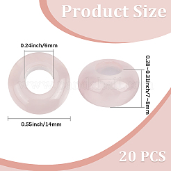 20Pcs Natural Rose Quartz European Beads&nbsp;G-PA0002-34B
