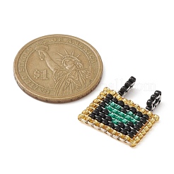 Handmade Loom Pattern Seed Beads&nbsp;PALLOY-MZ00158