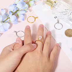 4Pcs 4 Styles Alloy Cuff Ring Findings&nbsp;FIND-CA0009-57