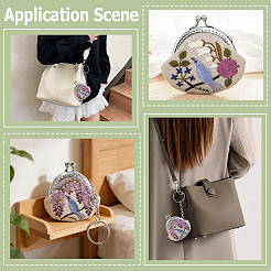 10Pcs Iron Bag Kiss Lock Frames with Key Rings&nbsp;KEYC-BBC0001-25P
