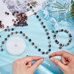 Natural Petrified Wood Round Bead Strands&nbsp;G-AR0001-62