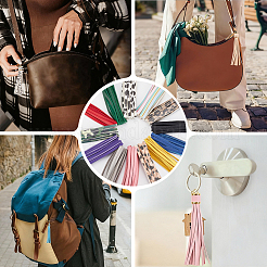 18Pcs PU Leather Tasserl Big Pendants&nbsp;FIND-CL0001-86