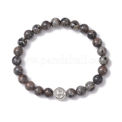 Natural Fluorescent Syenite Rock Beads Stretch Bracelets for Women Men&nbsp;BJEW-JB12371