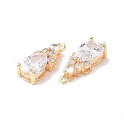 Brass Micro Pave Cubic Zirconia Pendants&nbsp;KK-I702-11G