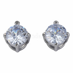 201 Stainless Steel Clear Cubic Zirconia Multi-Strand Links&nbsp;STAS-N087-49P