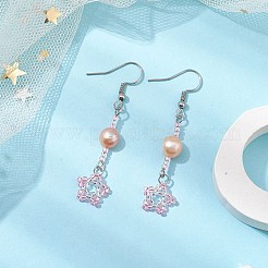 Natural Pearl Dangle Earrings&nbsp;EJEW-MZ00120-04
