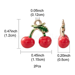 2Pcs Brass Enamel Charms&nbsp;KK-YW0001-75