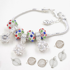 30Pcs 2 Styles Steel & 304 Stainless Steel Wire Pendants&nbsp;STAS-DC0012-65