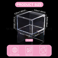4 Grids Transparent Plastic Gift Boxes&nbsp;CON-WH0087-68A