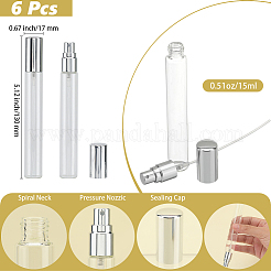 6Pcs Empty Portable Glass Spray Bottles&nbsp;CON-DJ0001-06C