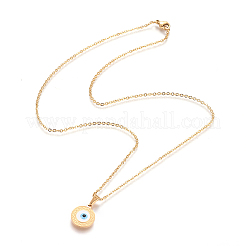 304 Stainless Steel Enamel Pendant Necklaces&nbsp;NJEW-F275-39G