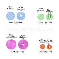 80G 4 Styles Transparent Acrylic Ball Beads&nbsp;FACR-FS0001-02